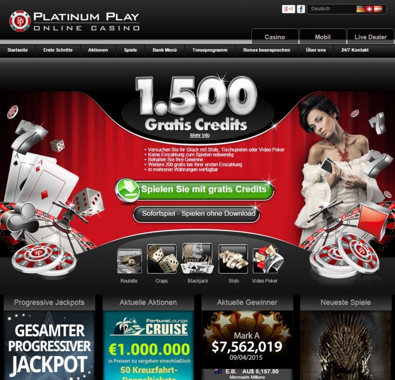 Die Flash-Spiele des Platinum-Play-Casinos: ein perfekter Klon der ...